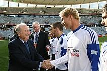 Pred tekmo s Seppom Blatterjem