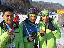 Bojan Alijaj, Dalibor Dedič in Andrej Rauh z medaljami v superveleslalomu